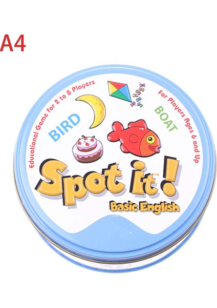 1-A4 Stili Yeni Dobble Spot It Kart Oyunu Oyuncak Demir Kutu Zeka Oyunları Kartı Hip Hop Ingilizce Versiyon Oyunu Sıcak Satış (Yurt Dışından)