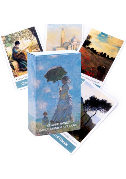 Koyu Gri Tarzı Claude Monet Izlenimcilik Sanatı Tarot Yeni Tarot Kartları Kart Oyunu Parti Masası Zeka Oyunu Kart Destesi Fal Açma Büyücülük Kartları (Yurt Dışından)