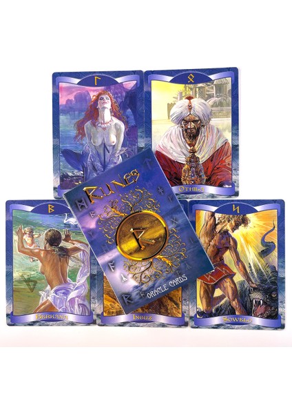 Gök Mavisi Tarzı Yüksek Kaliteli Özel Stil Klasik Runlar Tarot Kartları Popüler Stil Falcı Kartları E Kitap ve Oyun Tahtası - (Yurt Dışından) fiyatları