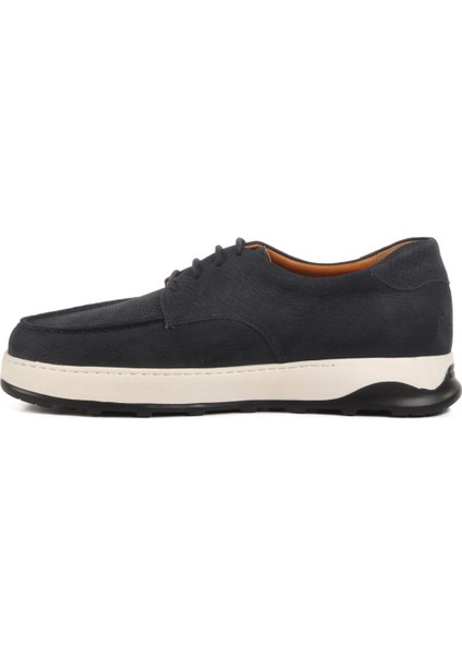 Ayakmod Premium 8212 M Lacivert Nubuk Hakiki Deri Erkek Sneaker