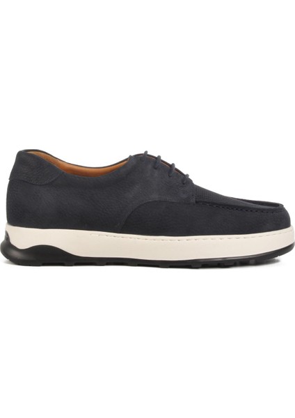 Ayakmod Premium 8212 M Lacivert Nubuk Hakiki Deri Erkek Sneaker