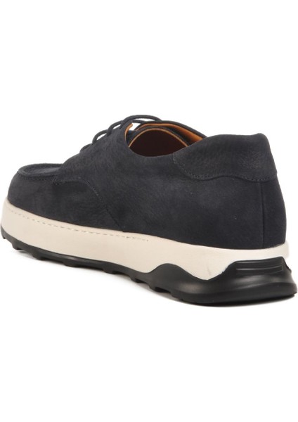 Ayakmod Premium 8212 M Lacivert Nubuk Hakiki Deri Erkek Sneaker