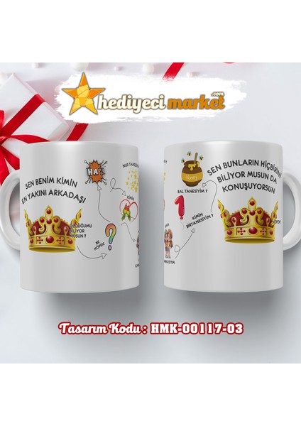 Prens Karakter Temalı Beyaz Kupa Bardak - Hmk-00117-03 Ve Hmk-00117-04 fiyatları