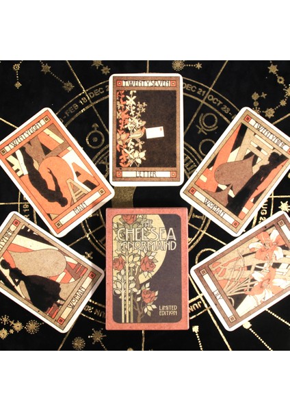 Siyah Stil Aydınlatma Karanlığı Tarot 78 Kart Destesi Oracle Kartları Büyücülük Din Fal Aracı Başlangıç Falını Gözden Geçirme (Yurt Dışından)