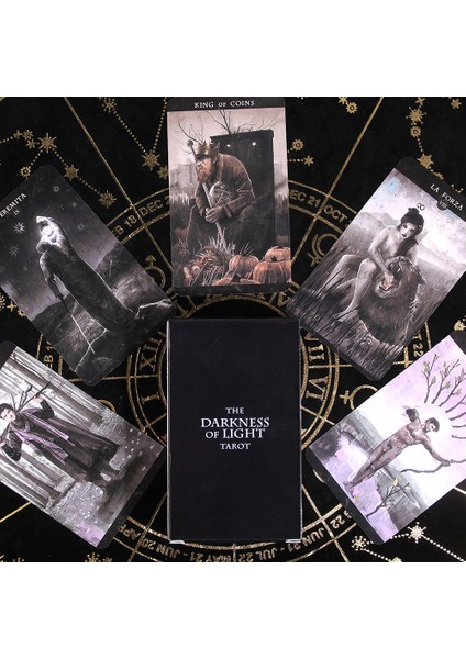 Kırmızı Stil Aydınlatma Karanlığı Tarot 78 Kart Destesi Oracle Kartları Büyücülük Din Fal Aracı Başlangıç Falını Gözden Geçirme (Yurt Dışından)
