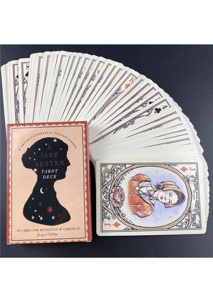 78 Adet TT05 Stili Yeni Bir Jane Austen Tarot Kartları ve Pdf Rehberlik Fal Destesi Eğlence Parti Oyunu - Türkçe (Yurt Dışından)