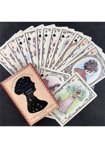 78 Adet TT05 Stili Yeni Bir Jane Austen Tarot Kartları ve Pdf Rehberlik Fal Destesi Eğlence Parti Oyunu - Türkçe (Yurt Dışından)