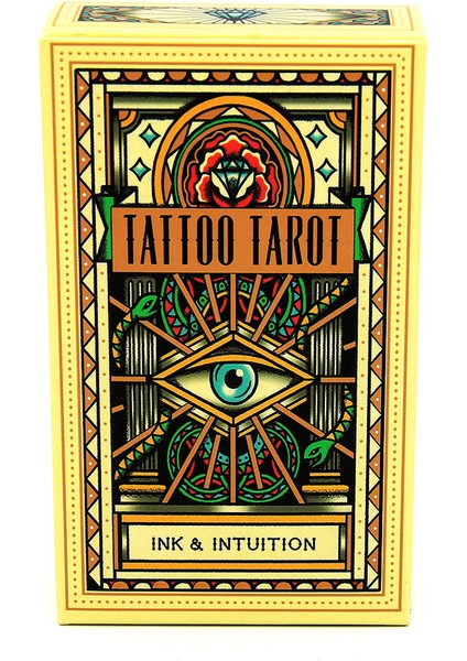 Dövme Tarot Stili 78 Tarot Kartı Dövmeli Tarot Mürekkep ve Sezgi Kartları Güzel Illüstrasyonlu Set Türkçe Tarot Oyunu (Yurt Dışından)