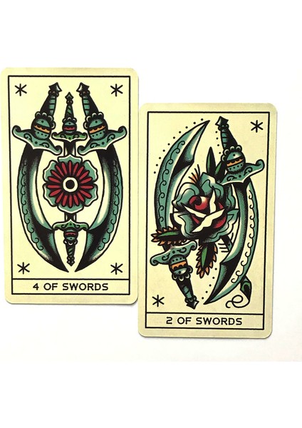 Dövme Tarot Stili 78 Tarot Kartı Dövmeli Tarot Mürekkep ve Sezgi Kartları Güzel Illüstrasyonlu Set Türkçe Tarot Oyunu (Yurt Dışından) modelleri