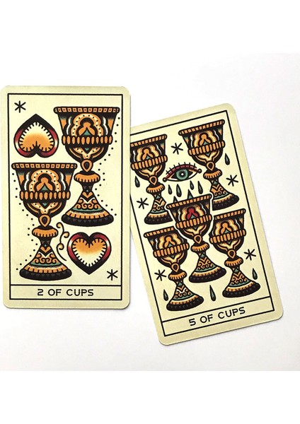 Dövme Tarot Stili 78 Tarot Kartı Dövmeli Tarot Mürekkep ve Sezgi Kartları Güzel Illüstrasyonlu Set Türkçe Tarot Oyunu (Yurt Dışından) fırsatları