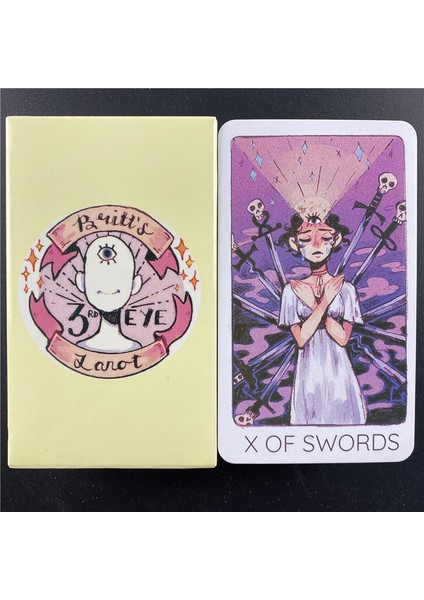 44 Adet TS01 Stili Britt'in Üçüncü Gözü Tarot Kartı Ingilizce Masa Oyunu Parti Oyun Kartları Ile Pdf Rehber Kitapçık - E-Ticaret Başlığı (Yurt Dışından) indirimleri