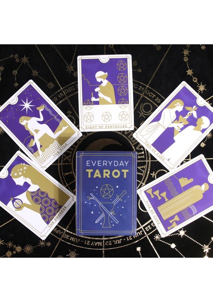 Derin Mavi Tarzı Günlük Tarot Mini Tarot Destesi - Kart Oyunu Orak 78 Kart Tam Renkli Kullanarak Tarot'un Antik Bilgeliğini Takip Ediyor (Yurt Dışından) fiyatları