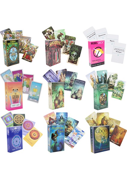 TLP16 Stili Altın Kızlar Kahinlik Tarot Kartı Thelema Sanat Fal Kartı Toplama Kişisel Oyun Tarot Kartı Ingilizce Pdf Kılavuz Rehberi - E-Ticaret Başlığı (Yurt Dışından)