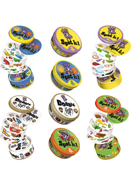 Çikolata Tarzı 20 Stil Dobble Spot It Oyuncak Demir Kutu 55 Kart Spor Eğlenceli Aile Hayvanlar Jr Hip Çocuklar Oyunu Hediye Tatil Kamp 123 Teneke Kutu (Yurt Dışından) fırsatları