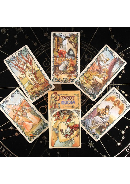 Mavi Stil Tarot Mucha Kartları Tarot Destesi Kart Oyunu Oyuncak Tarot Fal Kart Oyunu Tahta Rehberlik Fal Bakma Başlangıç Için Kılavuz Ile (Yurt Dışından) fiyatları