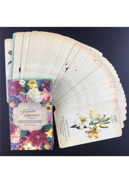 44 Adet TS79 Stili Botanik Ilham Oracle Kartları Fal Tarot Destesi Oyun Tahtası Zarif Çiçek Tasarımı Için Kadın Kızlar Için (Yurt Dışından)