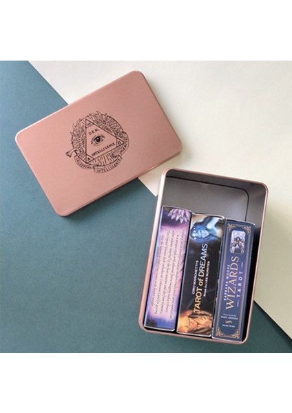 Ordu Yeşili Tarzı Yüksek Kaliteli Tarot Kart Saklama Kutusu Tanrı'nın Gözü Koleksiyonu Tahta Fal Aletleri Oyun Kart Kutusu Tarot Kart Demir Kutu Mücevher Kutusu (Yurt Dışından)