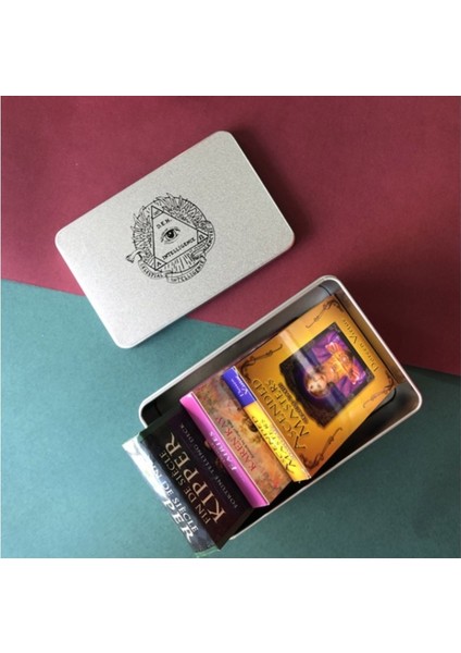 Ordu Yeşili Tarzı Yüksek Kaliteli Tarot Kart Saklama Kutusu Tanrı'nın Gözü Koleksiyonu Tahta Fal Aletleri Oyun Kart Kutusu Tarot Kart Demir Kutu Mücevher Kutusu (Yurt Dışından)