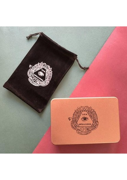 Siyah Stil Yüksek Kaliteli Tarot Kart Saklama Kutusu Tanrı'nın Gözü Koleksiyonu Tahta Fal Aletleri Oyun Kart Kutusu Tarot Kart Demir Kutu Mücevher Kutusu (Yurt Dışından)