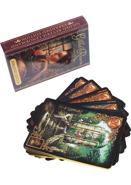 Koyu Gri Tarzı Oracle Tarot Kartları Gilded Reverie Lenormand Genişletilmiş Baskı Oyun Kartları - Parti Oyunları Için (Yurt Dışından) fırsatları
