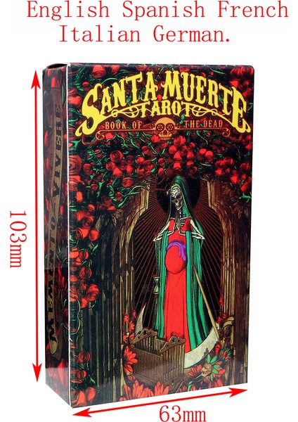 Noel Baba Stili Yılın Çarkı Tarot Kartları Başlangıç Seviyesi Destesi - Spa Fransız Alman Ingilizce Baskı Aşk Kehanet Orak Kader Oyunu (Yurt Dışından)
