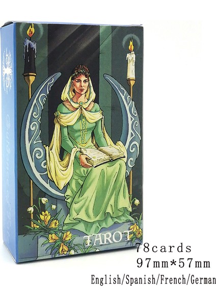 Noel Baba Stili Yılın Çarkı Tarot Kartları Başlangıç Seviyesi Destesi - Spa Fransız Alman Ingilizce Baskı Aşk Kehanet Orak Kader Oyunu (Yurt Dışından)