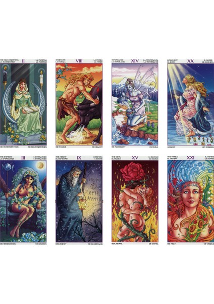 Noel Baba Stili Yılın Çarkı Tarot Kartları Başlangıç Seviyesi Destesi - Spa Fransız Alman Ingilizce Baskı Aşk Kehanet Orak Kader Oyunu (Yurt Dışından)