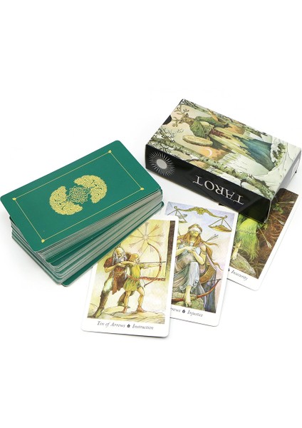 Doğa Tarzı Yılın Çarkı Tarot Kartları Başlangıç Seviyesi Destesi - Spa Fransız Alman Ingilizce Baskı Aşk Kehanet Orak Kader Oyunu (Yurt Dışından)
