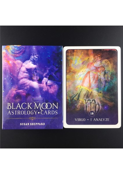 48 Adet TS15 Stili Siyah Ay Astroloji Kartları Tarot Kartları Ingilizce Versiyon Oyun Kartı Destesi Tarot Oyunu Masalar Için (Yurt Dışından) fırsatları
