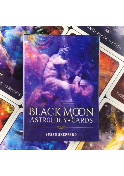 48 Adet TS15 Stili Siyah Ay Astroloji Kartları Tarot Kartları Ingilizce Versiyon Oyun Kartı Destesi Tarot Oyunu Masalar Için (Yurt Dışından) indirimleri