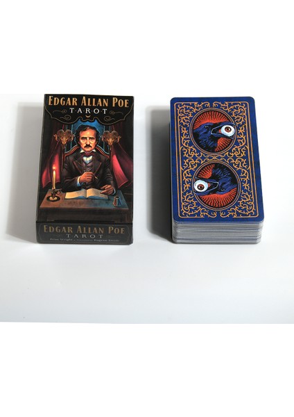 Koyu Gri Tarzı Edgar Allan Poe Tarot Ile Güllerle Wright A 78 Kartlık Deck ve 288 Sayfalık Renkli Pdf Rehber Kitap Kart Oyunu Masa Oyunu (Yurt Dışından)