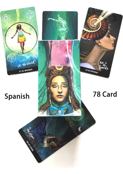 Tarot Stili 78 Kart Ingilizce Dil Tarot Falı Kehanet Oyunu Tarot ve Çeşitli Tarot Kağıt Rehber Kitap - (Yurt Dışından)