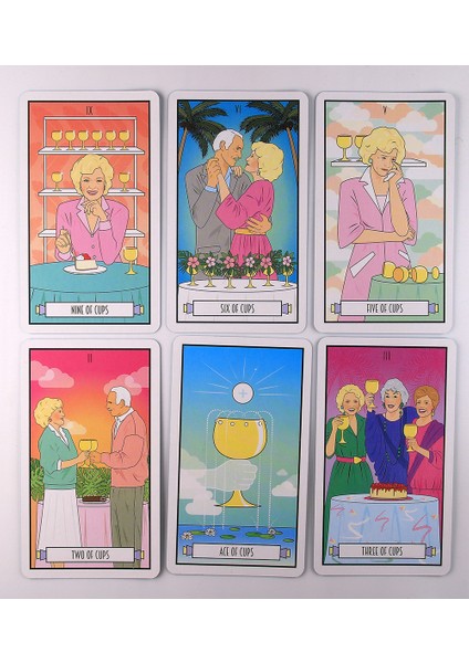 Tarot Kumaş Tarzı Altın Kızlar Tarot Kartları Lanai Güvertesi Kart Oyunu Geleceğe Bakış Rehber Kitaplı Başlangıçlar Için Kehanet (Yurt Dışından)