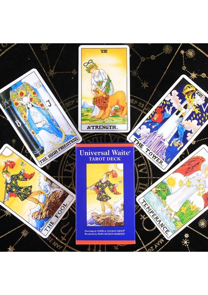 Derin Mavi Tarzı Sınır Tanımayan Tarot 78 Kart Destesi Popüler Fal Bakımı Yeni Başlayanlar Için Oracle Klasik Rider Tarot - Tarot Kartları (Yurt Dışından)