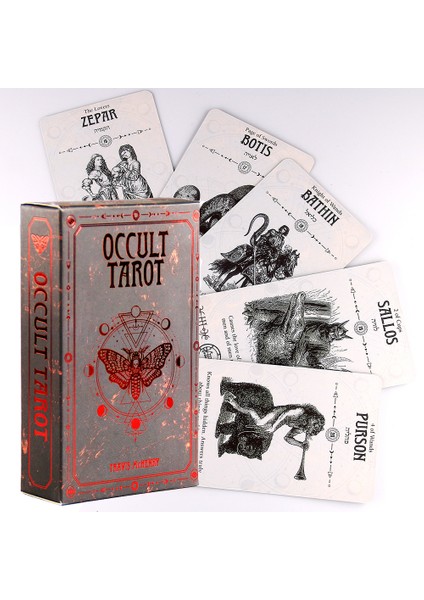 Yeşil Stil Okült Tarot 78 Fal Kartı Seti Deck Orak Kart Aile Parti Oyun Kartları Pano Solomonic Antik Majikal Grimoire Oyuncak (Yurt Dışından)