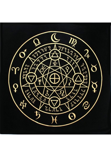 Masa Örtüsü 3 Tarzı Siyah Masa Örtüsü Tarot Kartı Falcılık Cadılar Bayramı Masa Örtüsü Siyah Altın Moda Dekorasyon Alkimist Sigil Sunak Astroloji (Yurt Dışından) fırsatları