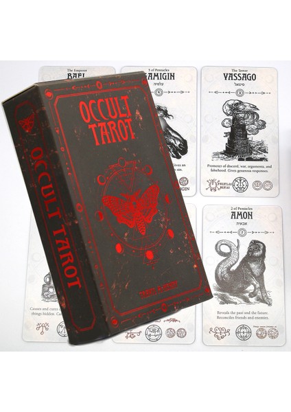 Altın Tekerlek Stili Okült Tarot 78 Fal Kart Seti Destesi Orakül Kartı Cadılar Bayramı Öncesinde Kâbus Yılbaşı Tahmini Geleceği Söyleme Oyunu Oyun Tahtası (Yurt Dışından)