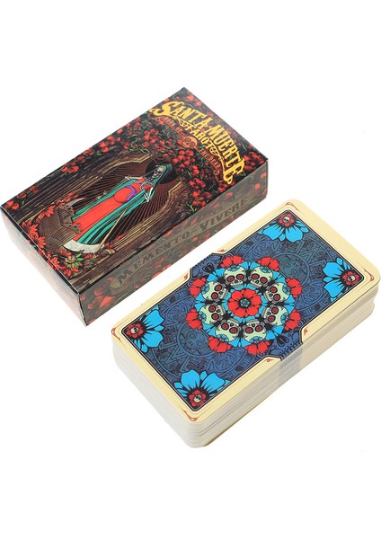 Koyu Gri Tarzı Oracle Kartları Santa Muerte Tarot Oyunu Eğlenceli Yaratıcı Fal Oyunu Kartı Ile Tam Ingilizce Pdf Kılavuzu (Yurt Dışından) fırsatları