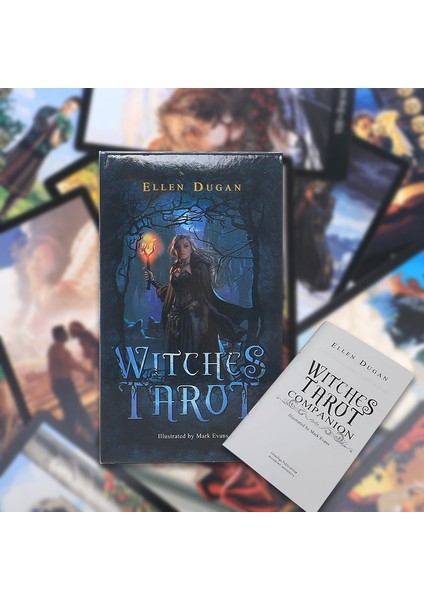 12X7 Kenarlıksız Stil 12X7CM Cadılar Tarot Kartları ve Kağıt Kılavuz Kitap Ile 78 Kartlık Oracle Destesi Fal Bakma Oyunu Türkçe Versiyon Ev Oyunu (Yurt Dışından) fiyatları