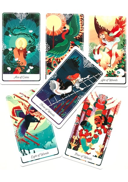 Yeşil Glifler Tarot Stili 78 Kart Tam Ingilizce Kutsal Tarot Destesi Oyun Ailesi Parti Kartları Cadı Tarot Oyunu (Yurt Dışından) fırsatları
