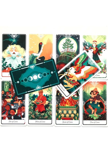 Yeşil Glifler Tarot Stili 78 Kart Tam Ingilizce Kutsal Tarot Destesi Oyun Ailesi Parti Kartları Cadı Tarot Oyunu (Yurt Dışından) indirimleri