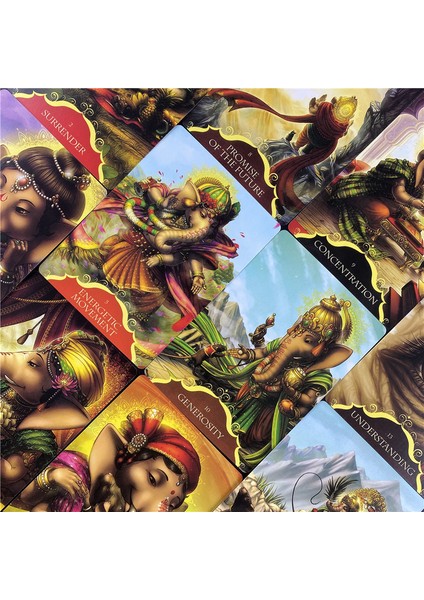 44 Adet TS120 Stili Lord Ganesha Fısıldamaları Oracle Destesi Masası Oyunu Büyülü Kader Falcılık Tahta Tarot Kartları - Türkçe (Yurt Dışından)