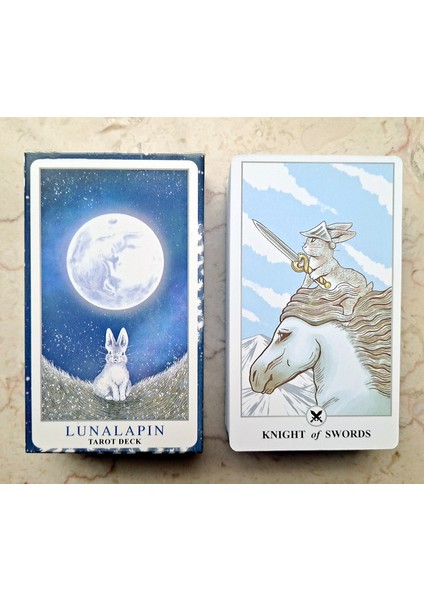 Bordo Tarzı Tarot Lunalapin Tavşan Tarot Destesi - Fal Bakma Kartları - Eğlenceli Oyun ve Gece Partisi Için Masanın Üzerine Kart Oyunu - Kehanet ve Oracle Kartları (Yurt Dışından)