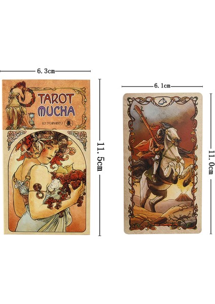 Gri Stil Tarot Mucha Kartları Tarot Destesi Kart Oyunu Oyuncak Tarot Fal Kart Oyunu Tahta Rehberlik Fal Bakma Başlangıç Için Kılavuz Ile (Yurt Dışından) indirimleri