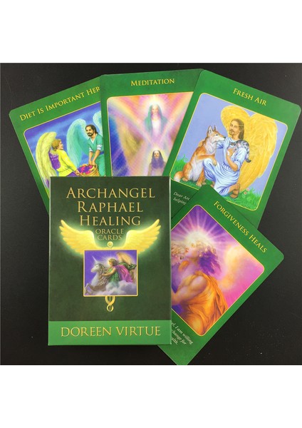 52 Adet TS100 Stili Melek Raphael Şifa Tarot Kartları Tüm Ingilizce Destesi Oyun Arkadaş Parti Oynama Poker Fal Kartları Yeni Geliş Amac: (Yurt Dışından)