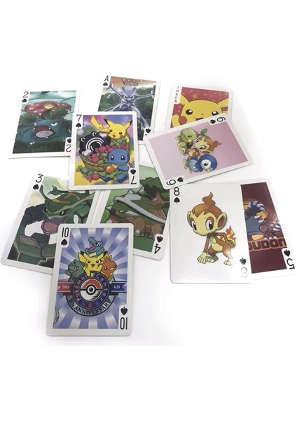 Kutu Yok Tarzı Pokemon Poker Sevimli Pikachu Oyun Kartları Her Kartta Farklı Güzel ve Ilginç Desenler Parti Dinlence Anime (Yurt Dışından) indirimleri