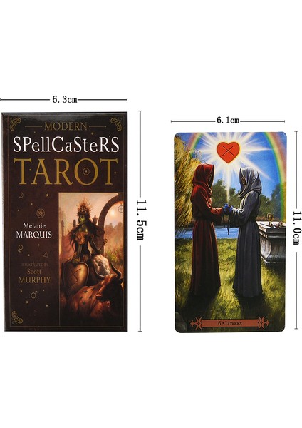 Yeşil Stil Modern Büyücü Tarot Kit Destesi Kartlar ve Kitap Seti Wiccan Pagan Metafizik Oyun Fallama (Yurt Dışından) fırsatları
