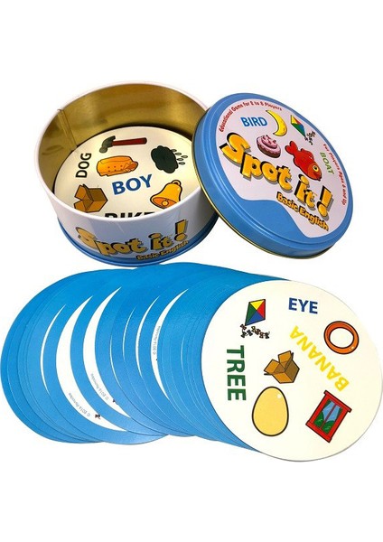 L Mor Tarzı Spot ve Dobble Kart Oyunu Masası - Çocuklar Için Spot Kartlarla Kamp Yapma Metal Kutu - Shalom (Yurt Dışından) indirimleri