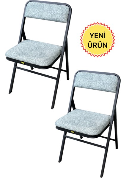 Hey 2'li Katlanır Kamp Sandalyesi Piknik Sandalyesi Mavi