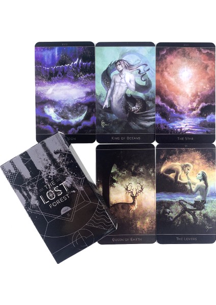 Kayıp Orman Tarzı Cep Boyutlu Tuck Kutulu Neon Ay Tarot Destesi - Kader Falı ve Çeşitli Tarot Seçenekleri Için Tarot Kartları (Yurt Dışından)